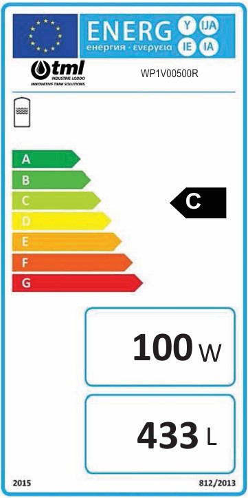 TML Wärmepumpenspeicher WP1V-500 emailliert mit 1 Wärmetauscher 500 L Warmwasser
