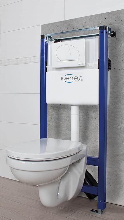 WC Element Vorwandelement mit Spülkasten Wand BH 115cm Betätigungsplatte