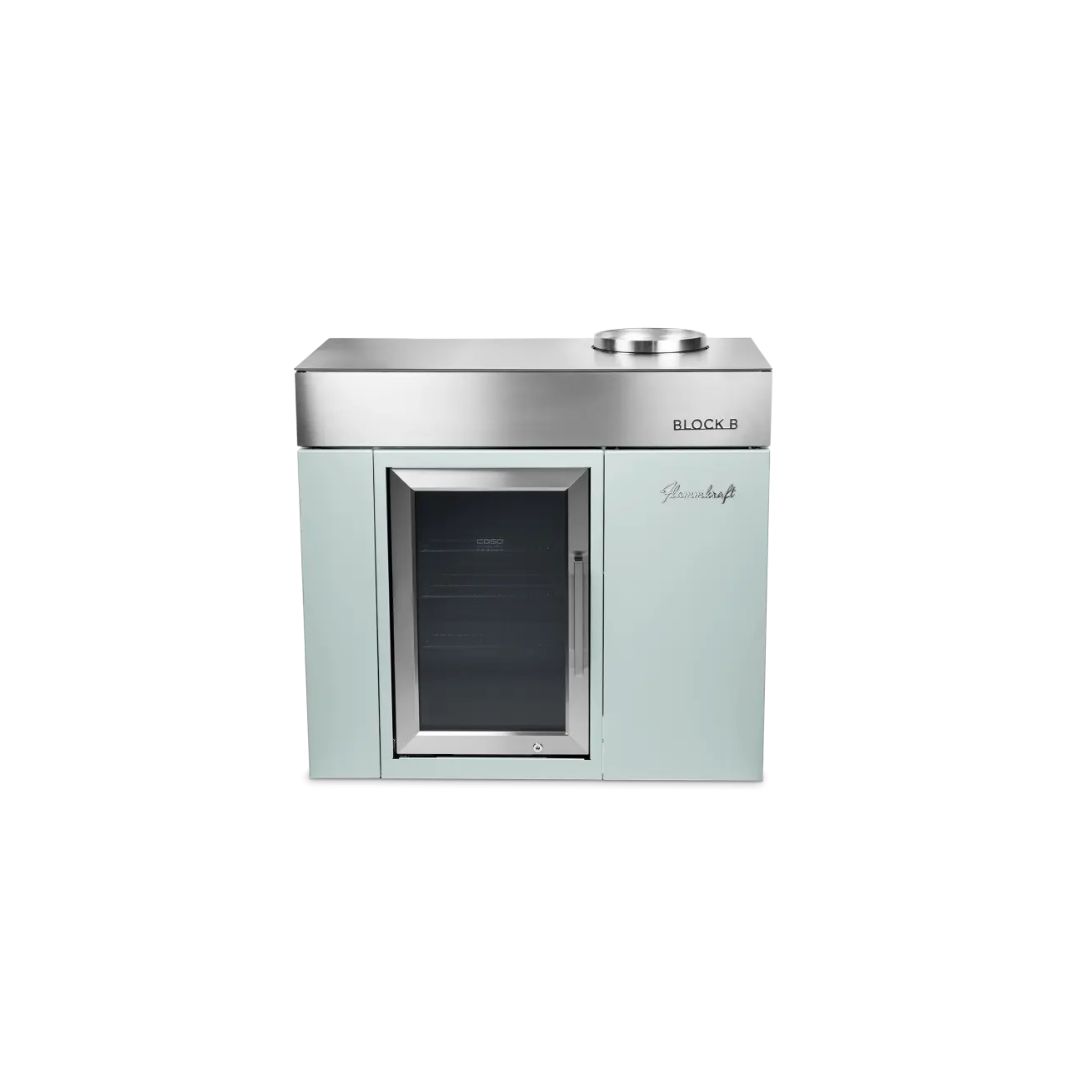 Flammkraft BLOCK B Pool Kühl- und Barmodul 63 Liter Outdoor-Kühlschrank Modul