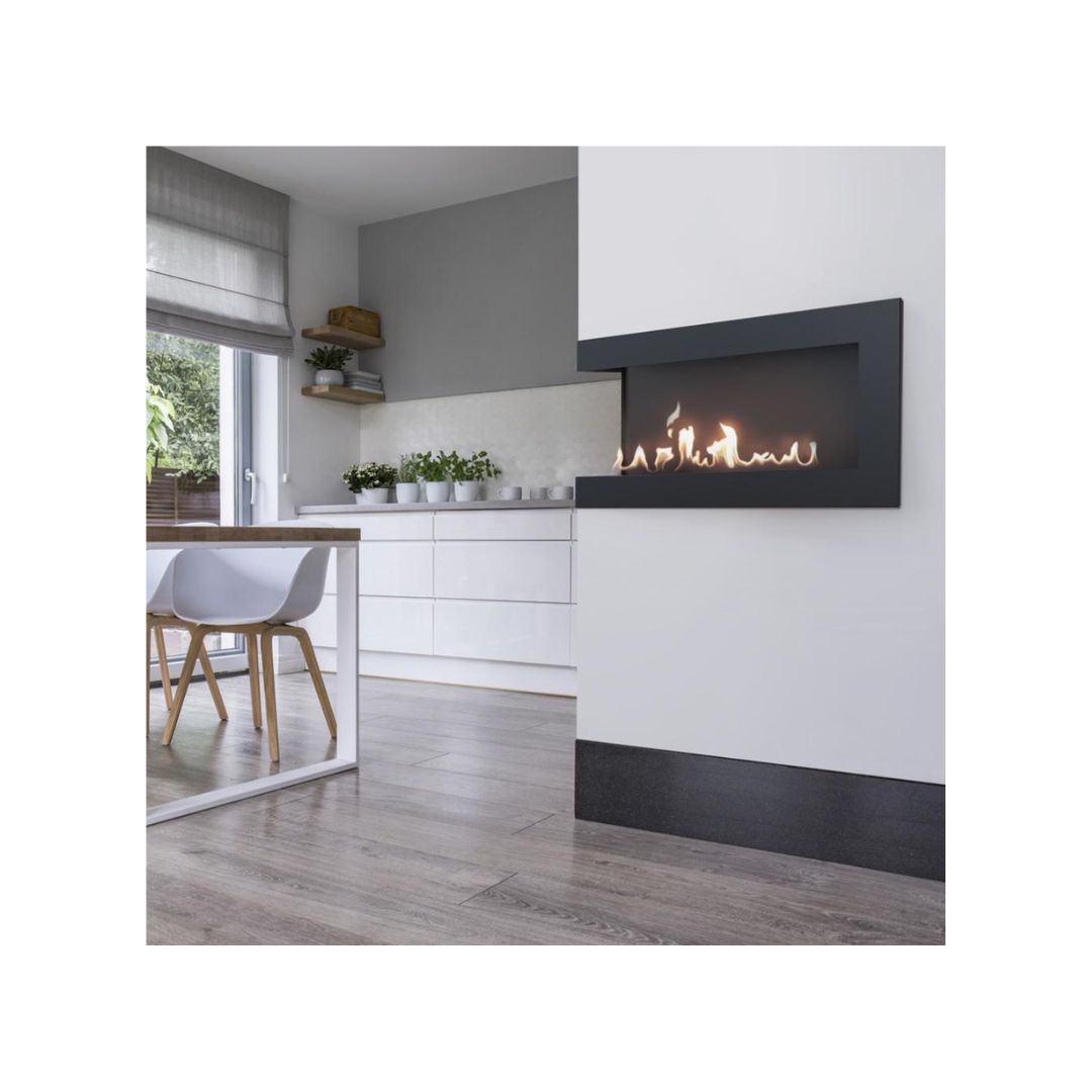 Bioethanol Ethanol Kamin Biokamin DELTA 900 Schwarz Wandkamin Kamin Ofen