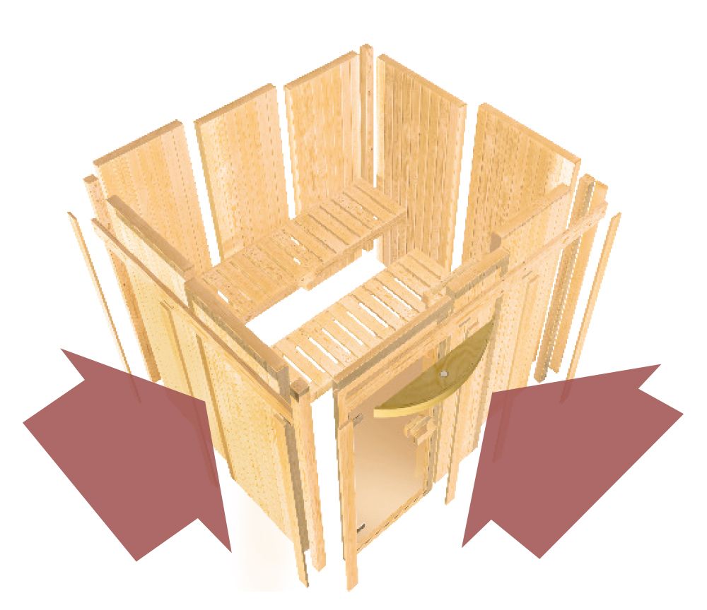 Karibu Sauna Asmada - Systemsauna (Rundeinstieg)