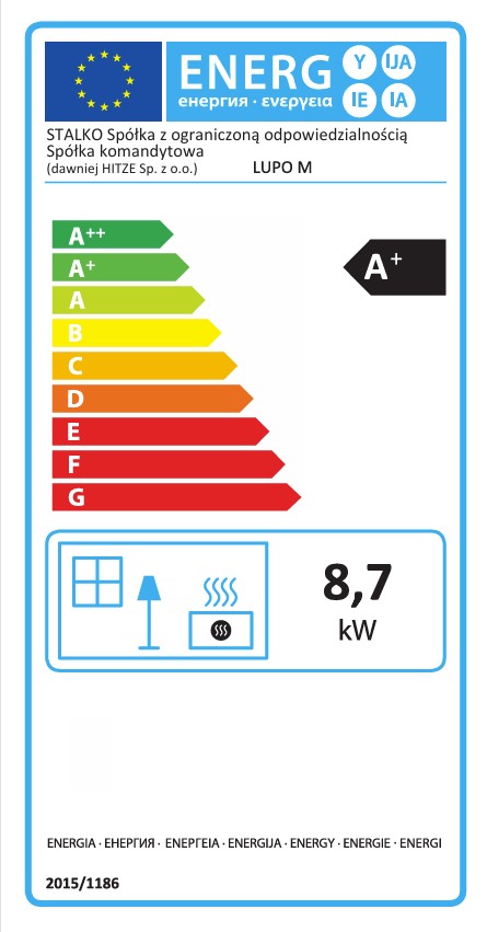 Kaminofen Hitze LUPO M 8,7 kW Freistehender Kamin mit Heizplatte Ofen Holzofen