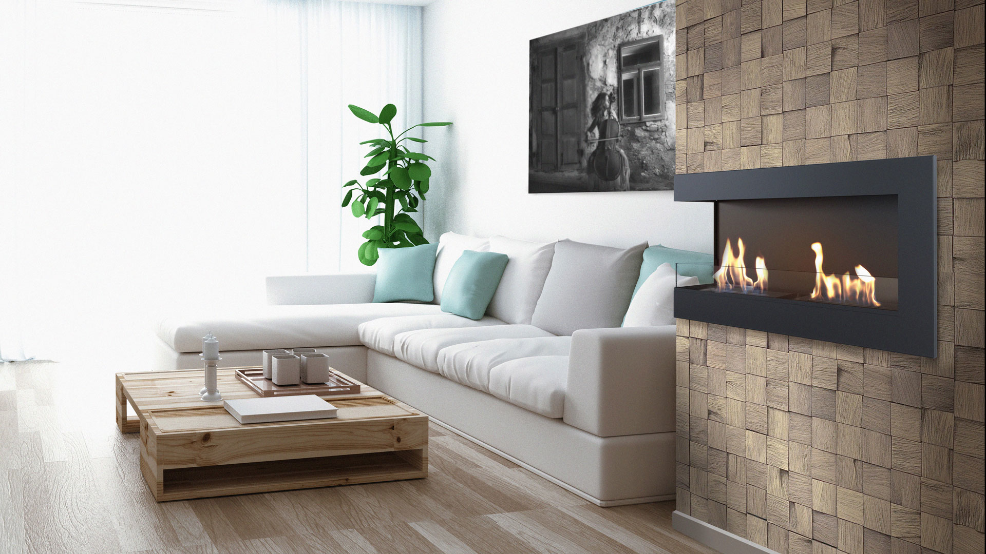 Bioethanol Ethanol Kamin Biokamin DELTA 1200 Schwarz Standkamin Ethanol