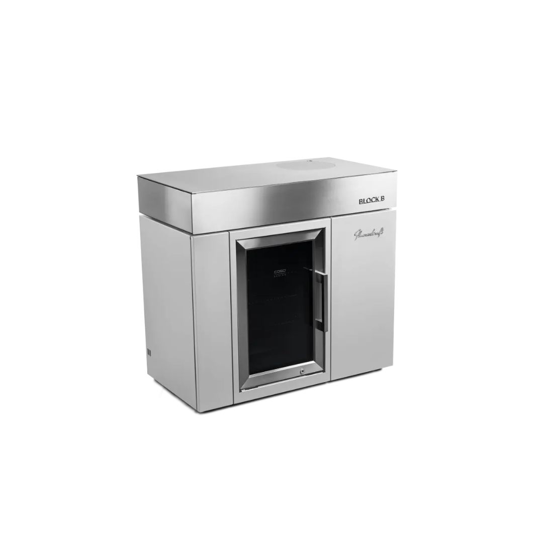 Flammkraft BLOCK B Lichtgrau Kühl- und Barmodul 63 Liter Outdoor-Kühlschrank Modul