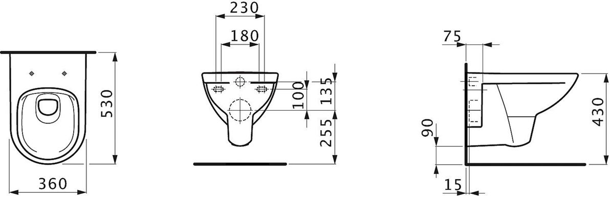 Laufen Combi-Pack PRO Wandtiefspül-WC spülrandlos WC-Sitz softclose abnehmbar Bad
