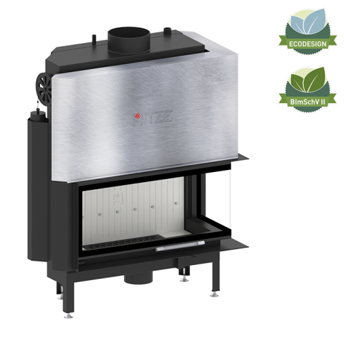 Kaminofen Hitze ALBERO Aquasystem ALAQS 90×41.RG-D 21 kW Rechts Kaminofeneinsatz