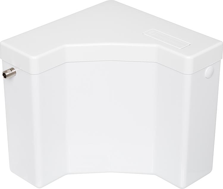 Aufputz Spülkasten für Eckeinbau Eck mit Spülrohr Wasserkasten Weiss WC