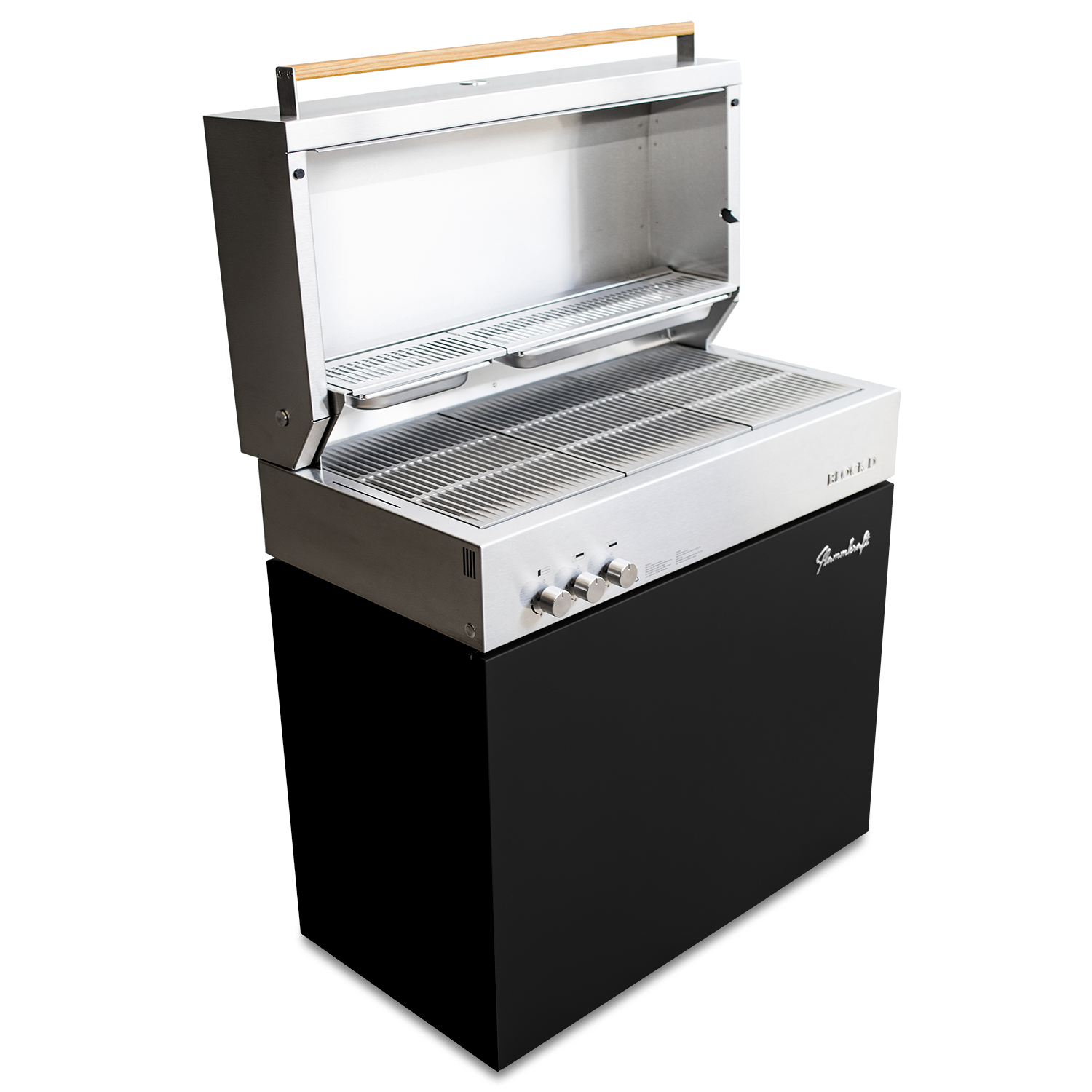 Flammkraft Block D Gasgrill Gen. 5 Elfenbeinschwarz 16 kW 75 bis 900°C BBQ Grill Gas