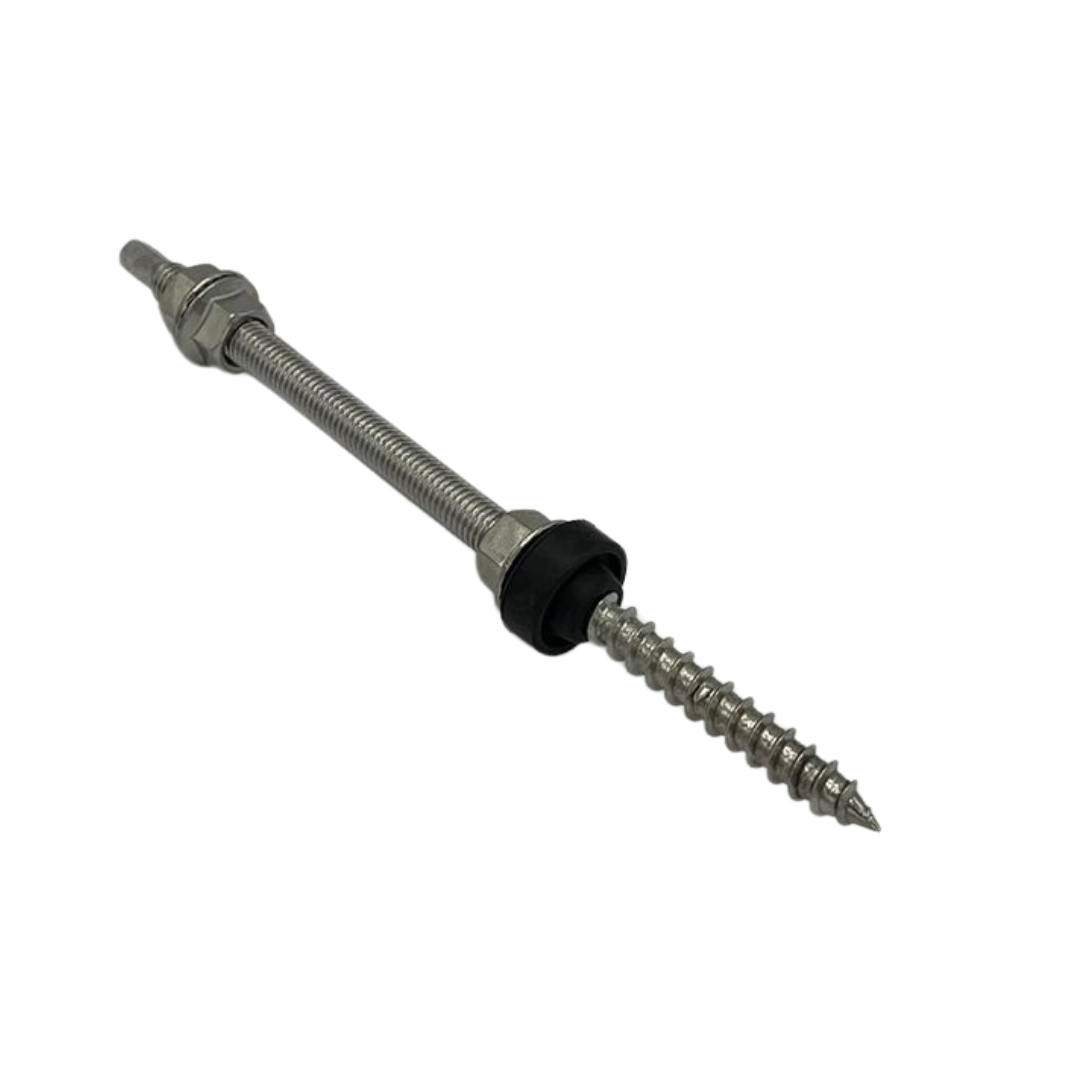 FeuerAnker Stockschraube M10x200 mm Adapterblech Solar EPDM A2 Edelstahl