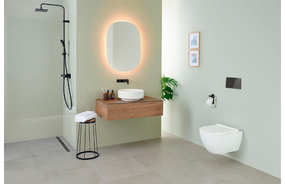 Geberit Wandtiefspül-WC Acanto Combi-Pack weiß QuickRelease TurboFlush KeraTect