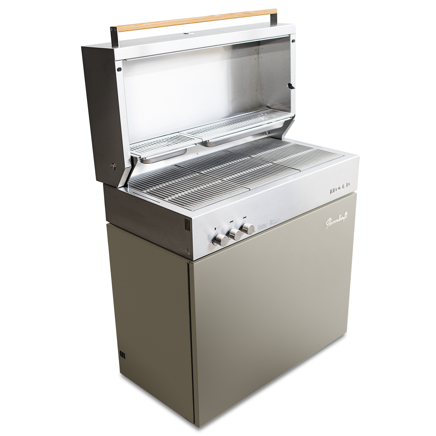 Flammkraft Block D Gasgrill Gen. 5 Taupe 16 kW 75 bis 900°C BBQ Grill Gas