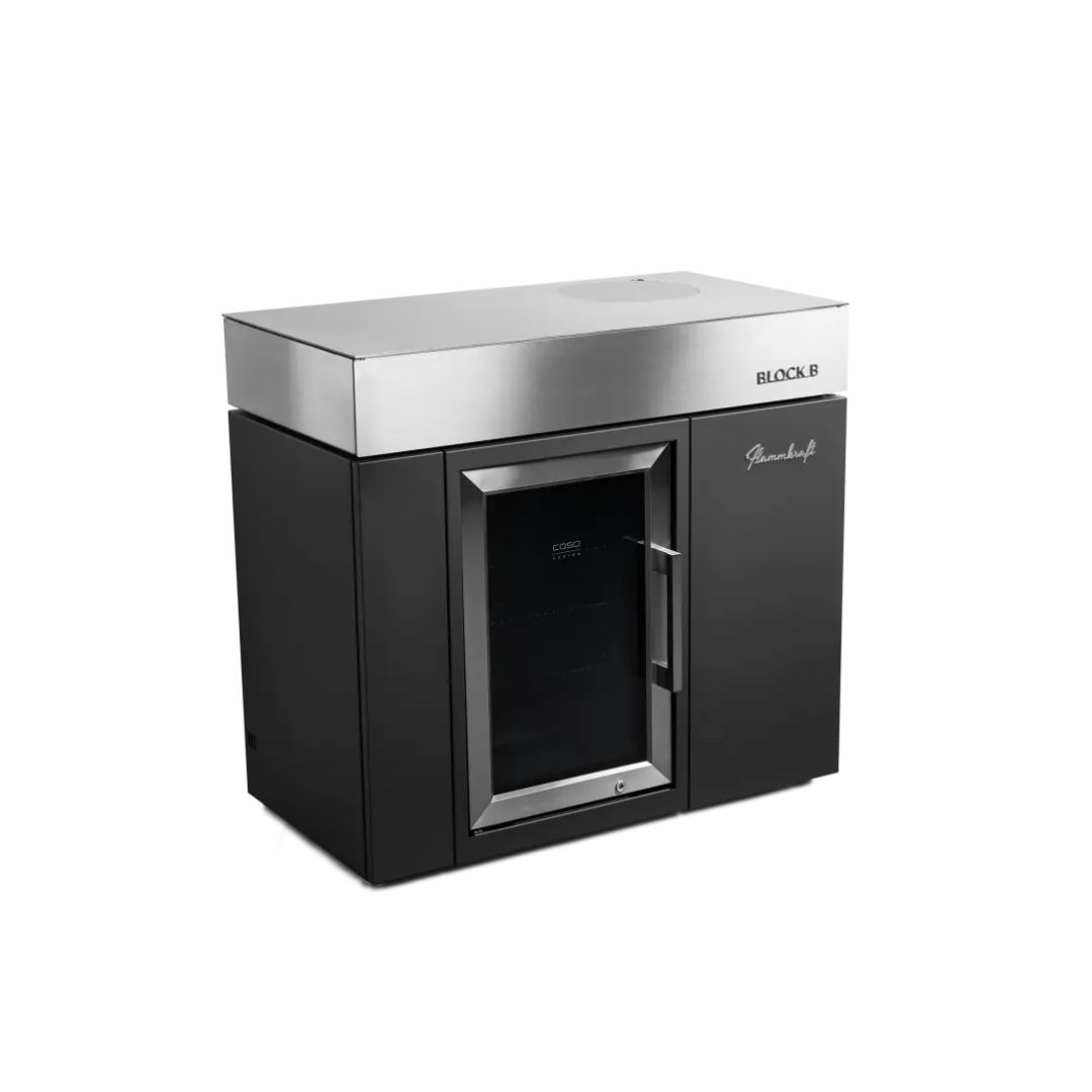 Flammkraft BLOCK B Tiefumbra Kühl- und Barmodul 63 Liter Outdoor-Kühlschrank Modul