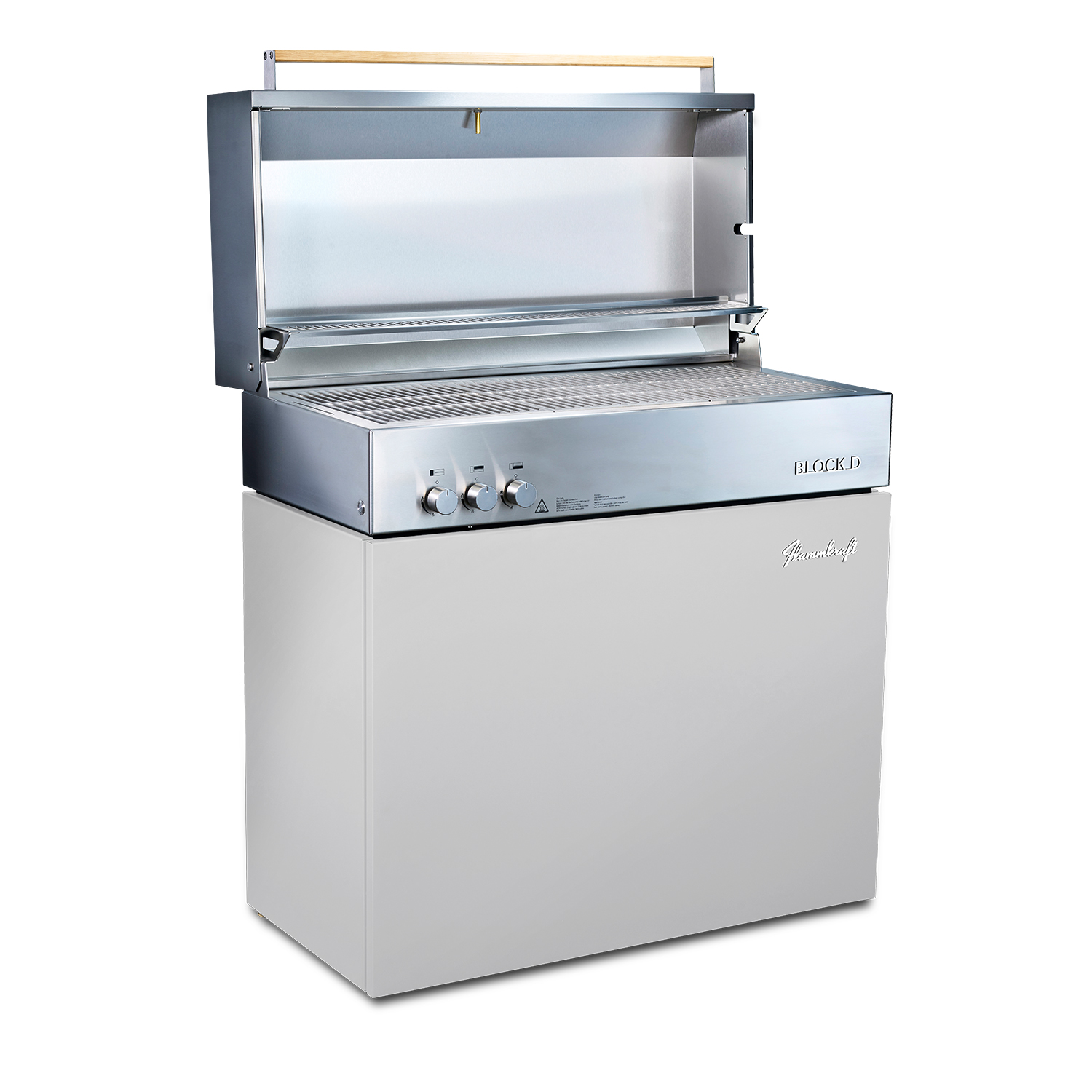 Flammkraft Block D Gasgrill Gen. 5 Lichtgrau 16 kW 75 bis 900°C BBQ Grill Gas