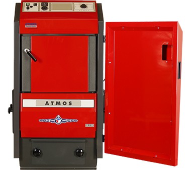 ATMOS Pelletkessel P14 Set P-Serie 1,5m Förderschnecke mit Pelletbrenner A25