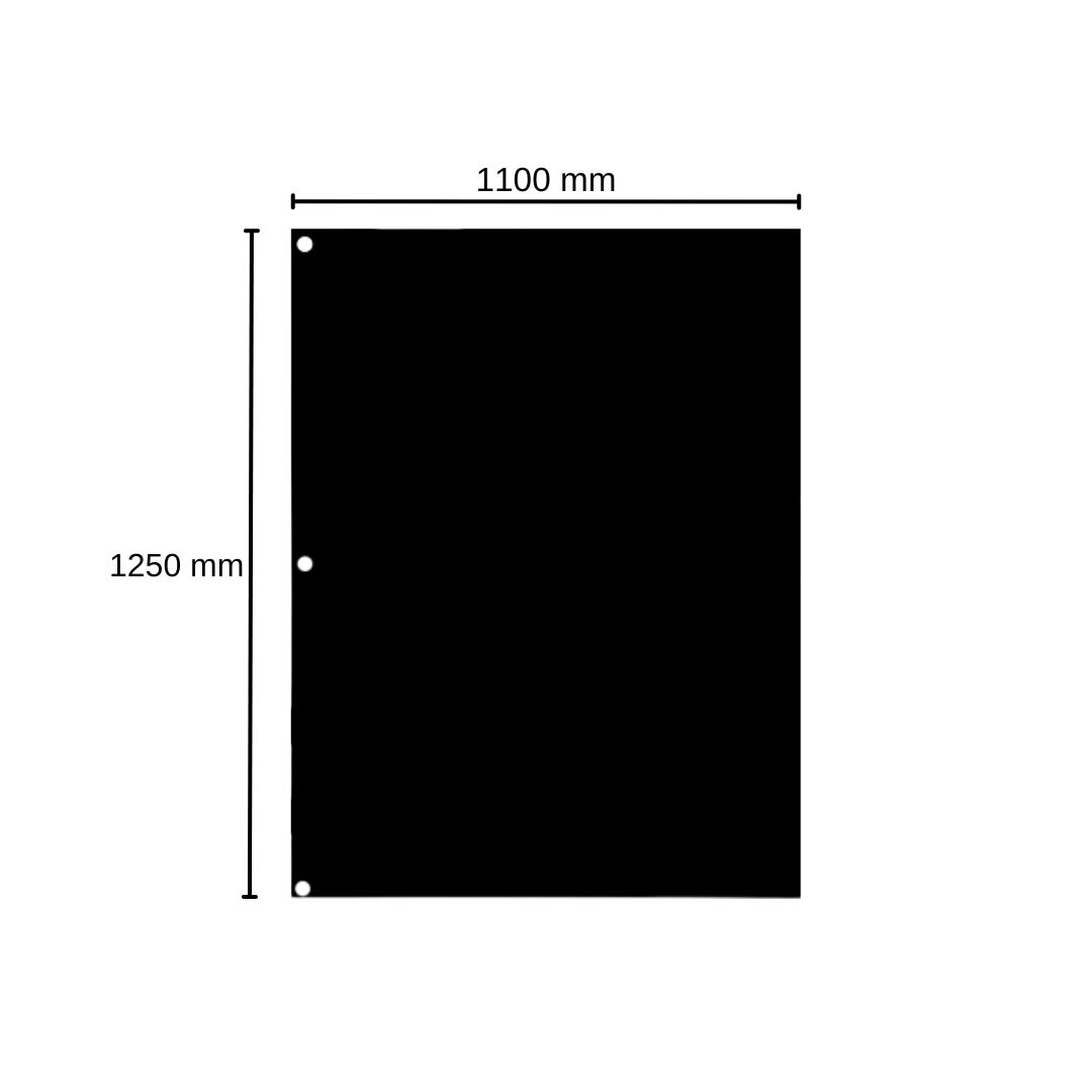 Bodenplatte Kamin Emaillierte-Stahlblech grau schwarz 1100 x 1250 mm E 34-Rechteck