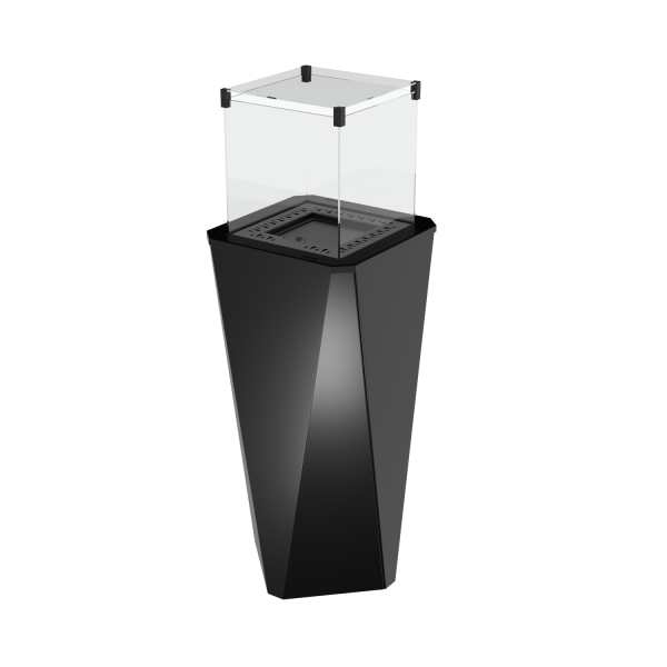 Hitze Gas-Terrassenheizung FUENTE V 5,7 kW schwarz Gasheizung Gas-Gartenheizer