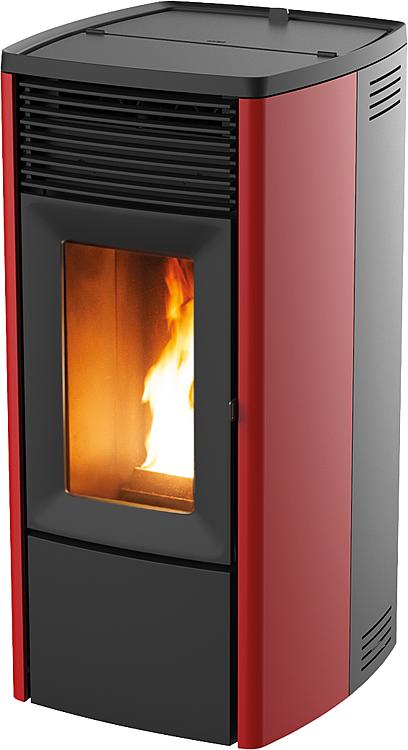 MCZ Pelletofen wassergeführt EGO Hydromatic 12 R 11,9 kW Bordeaux Pellets