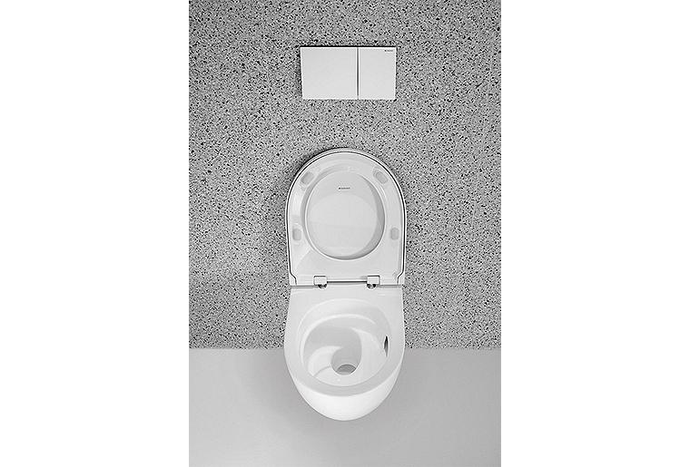 Geberit WC-Sitz Acanto weiß Softclose Quick-Release verriegelbar TurboFlush WC