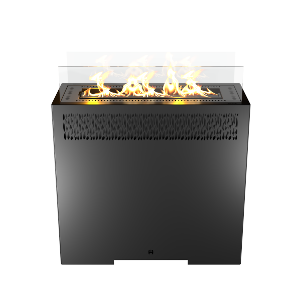 Hitze Gas-Terrassenheizung FUENTE L 12,3 kW schwarz Gasheizung Gas-Gartenheizer