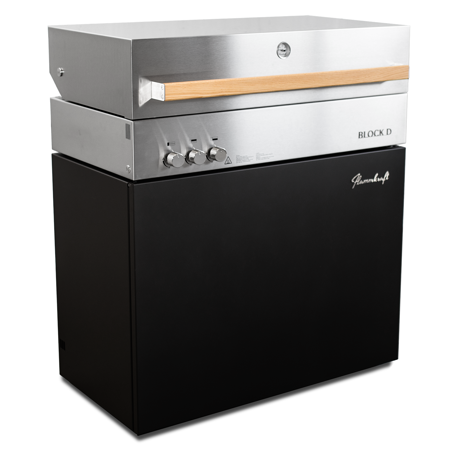 Flammkraft Block D Gasgrill Gen. 5 Elfenbeinschwarz 16 kW 75 bis 900°C BBQ Grill Gas