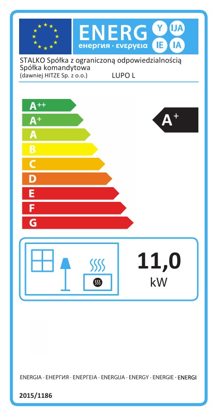 Kaminofen Hitze LUPO L 11 kW Freistehender Kamin Ofen Holzofen Kamin Freistehend