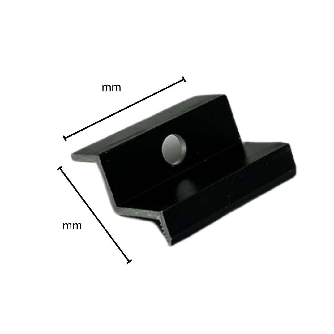 FeuerAnker Endklemme für PV Module 30 mm schwarz PV Halterung Solar Aluminium