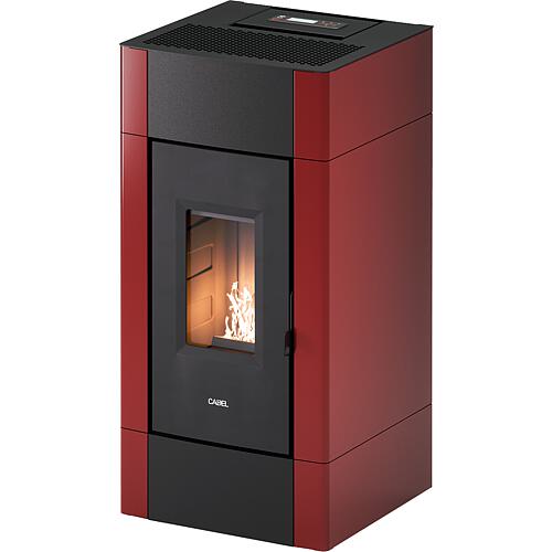 Cadel Pelletofen Cristal 9 Metall Rot 8,5 kW Pellet Air Kamin Kaminofen belüftet