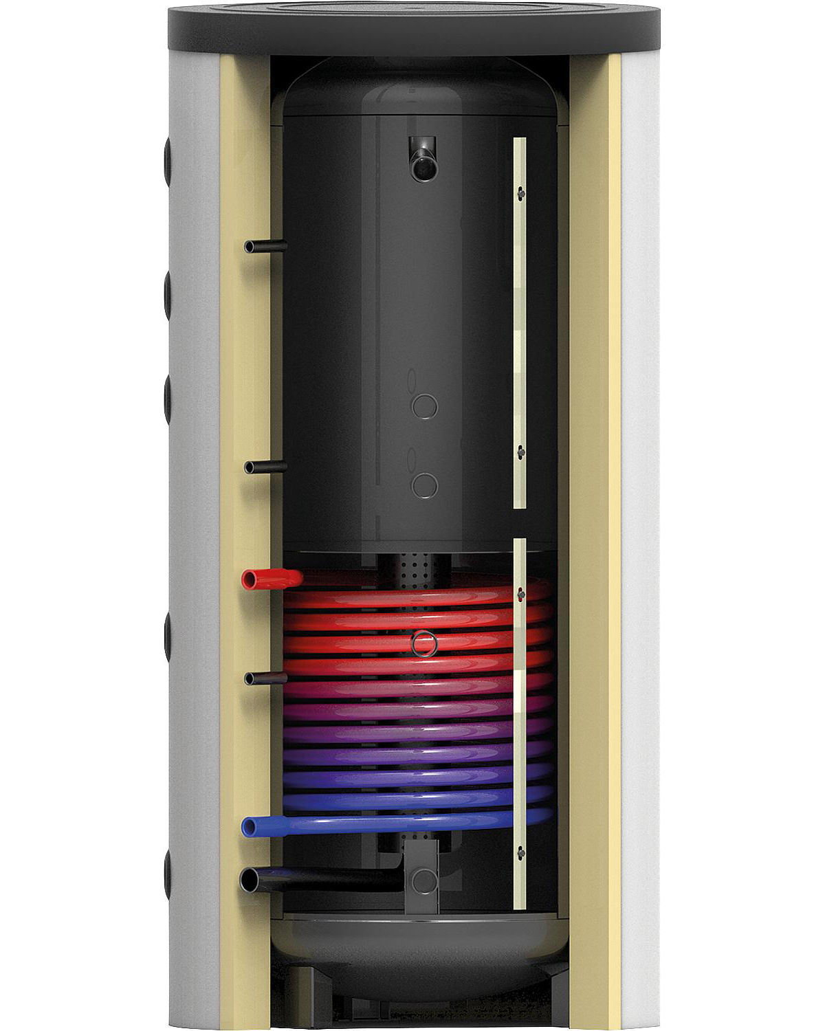 Evenes Schicht-Pufferspeicher EV-SPS-300 1 Wärmetauscher 291 L Isolierung weiß