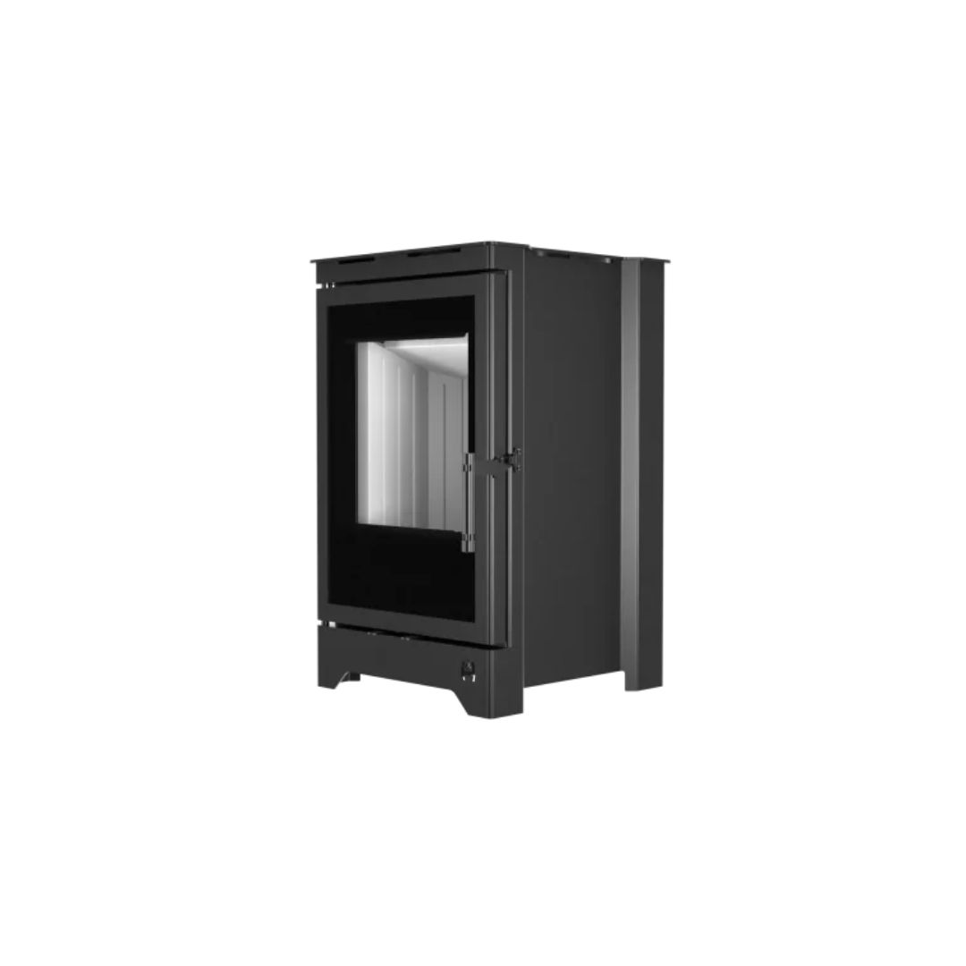 Hitze freistehender Kamin LYNX B 6,5 kW  Kaminofen Wärmequelle Standkamin schwarz