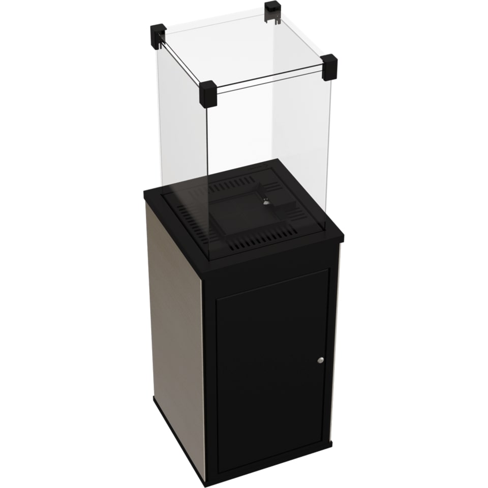 KRATKI Gaskamin PATIO Mini Quarzstein Filo Oro Gasheizgerät 4-8,2 kW