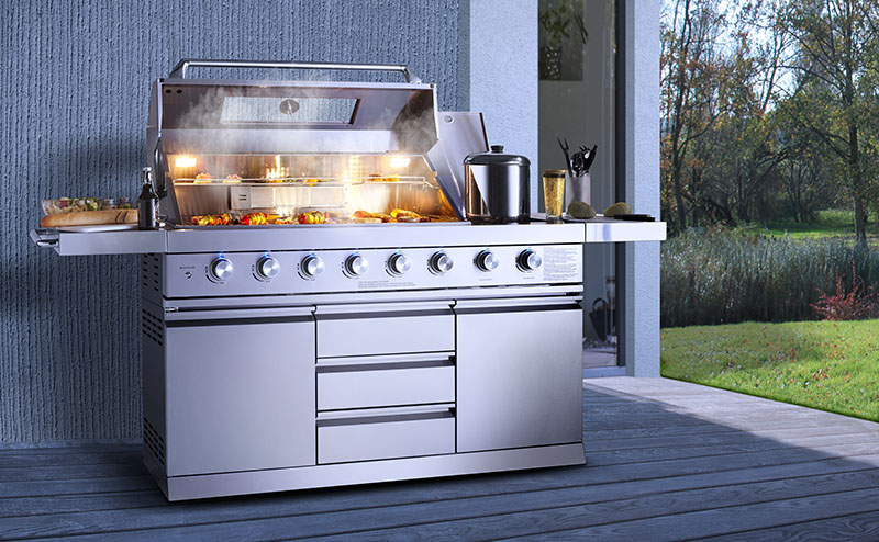 Buschbeck Bristol 6-Brenner-Gasgrill Outdoorküche  Edelstahl Grill Gartenküche