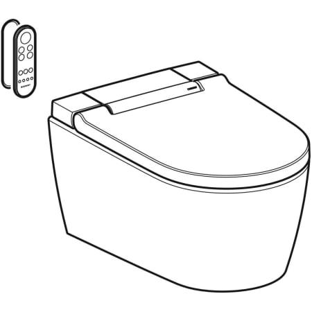 Geberit WC-Komplettanlage AquaClean Sela Dusch-WC weiß Wand-WC Badezimmer