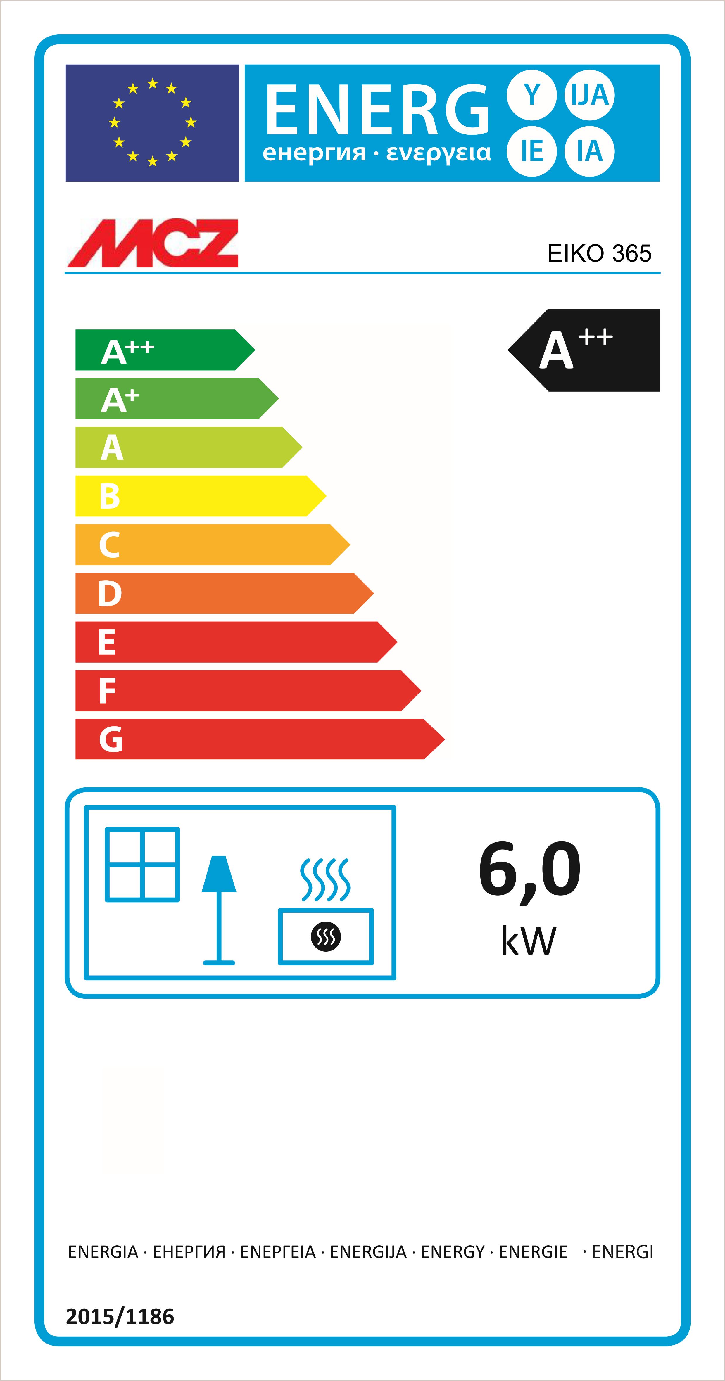 MCZ Pelletofen EIKO 360 Core R 6 kW Heizen+Kühlen Ofen Kamin