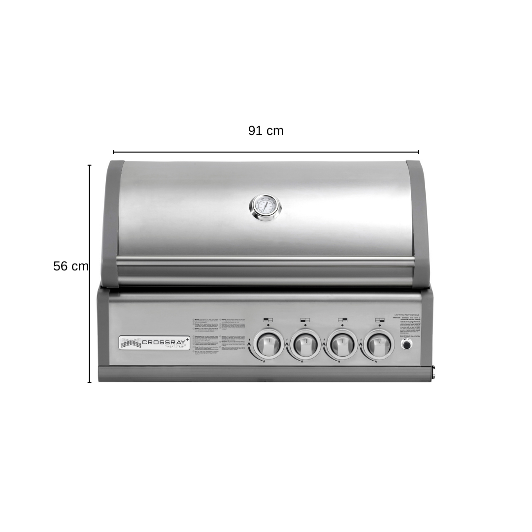 Crossray Heatstrip 50 MB Gasgrill Einbau 4 Brenner Grill Gas Garten Gartenkamin Kamin