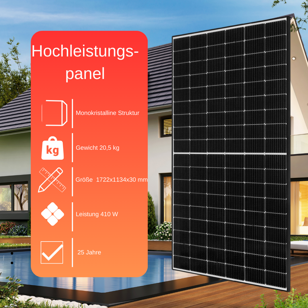 1640 W / 600 W drosselbar 600W / 800W Balkonkraftwerk Speicher Batterie 1920 Wh