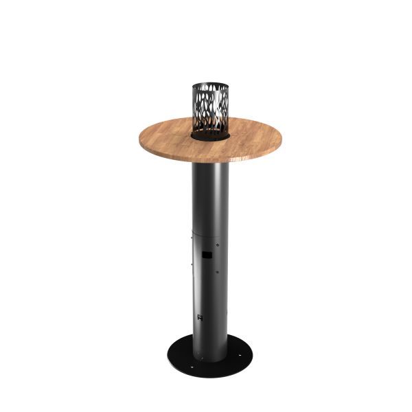 Hitze Gas-Terrassenheizung FUENTE I 4,3 kW schwarz Gasheizung Gas-Gartenheizer
