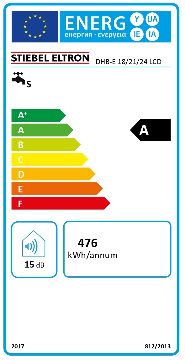 STIEBEL ELTRON Komfort-Durchlauferhitzer DHB-E LCD 18/21/24/27 kW elektronisch
