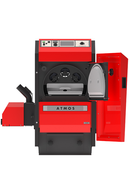 ATMOS Pelletkessel P14 Set P-Serie 1,5m Förderschnecke mit Pelletbrenner A25