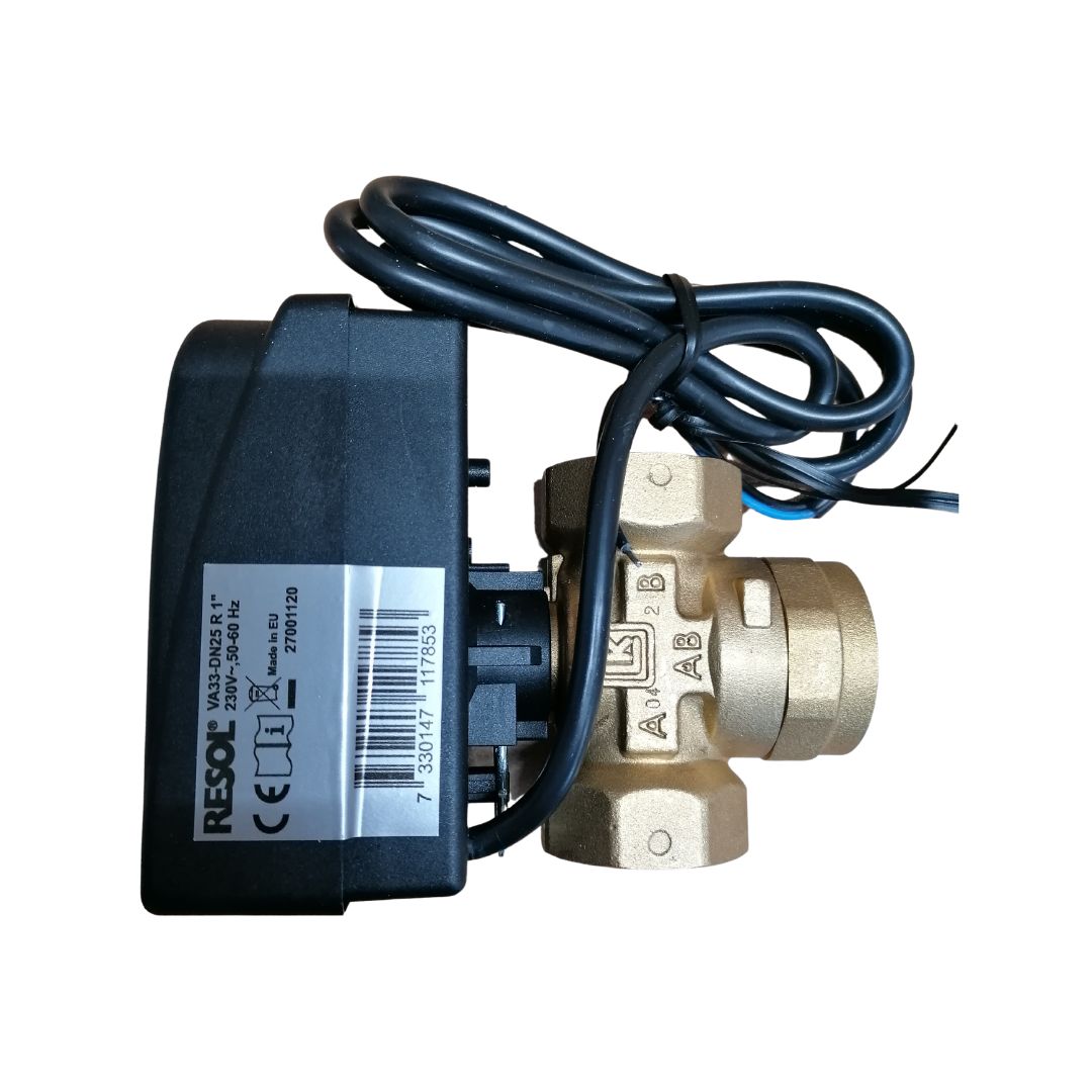 Resol Umsalt Motorventil VA33 3-Wege Zonenventil DN25 1" Solarthermie Solar