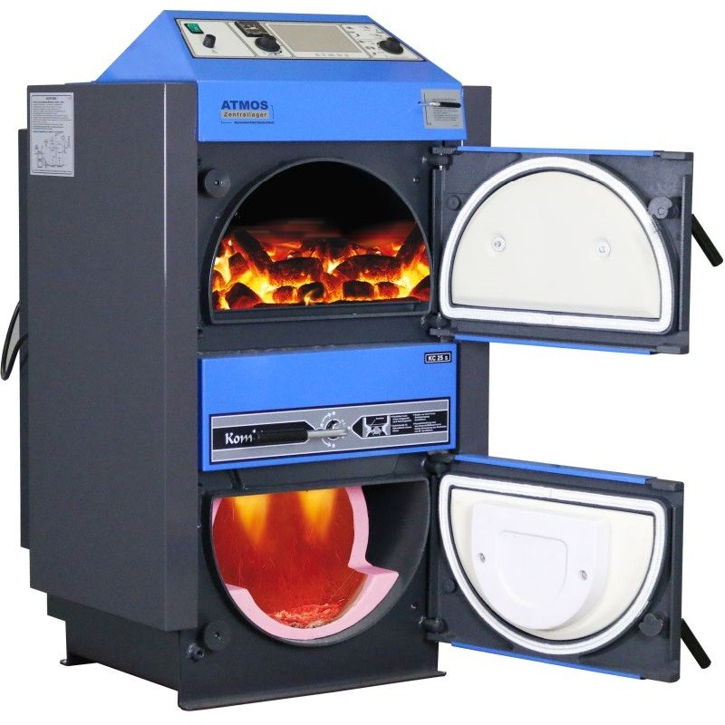 ATMOS Kohlevergaserkessel Kombitherm KC16S Heizkessel 18kW Brennstoff Kohle Holz