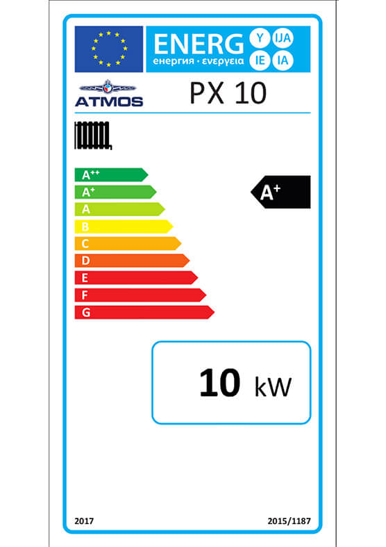 ATMOS Pelletkessel Kompakt PX10 inkl. Förderschnecke mit Pelletbrenner A25PX