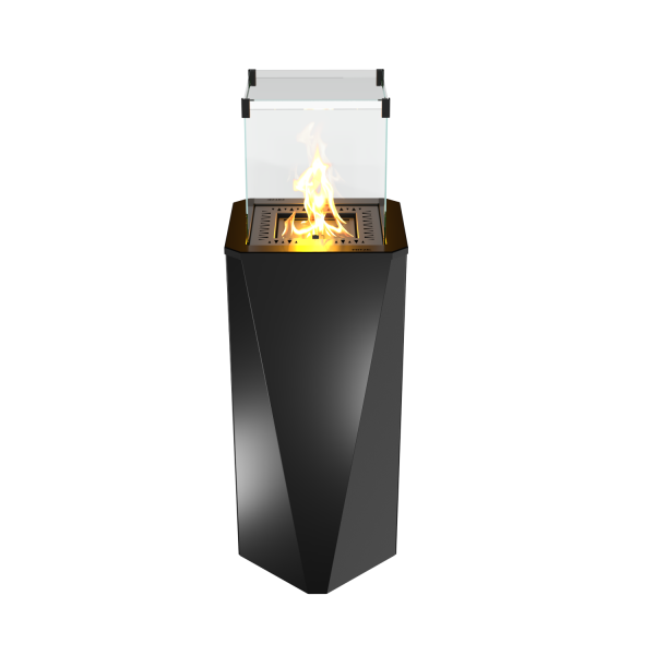 Hitze Gas-Terrassenheizung FUENTE V 5,7 kW schwarz Gasheizung Gas-Gartenheizer