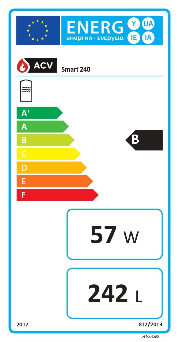 ACV Hochleistungsspeicher Smart 100-240 L Edelstahl dunkelgrau Wasserspeicher