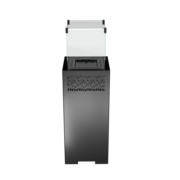 Hitze Gas-Terrassenheizung FUENTE Q V 5,7 kW schwarz Gasheizung Gas-Gartenheizer