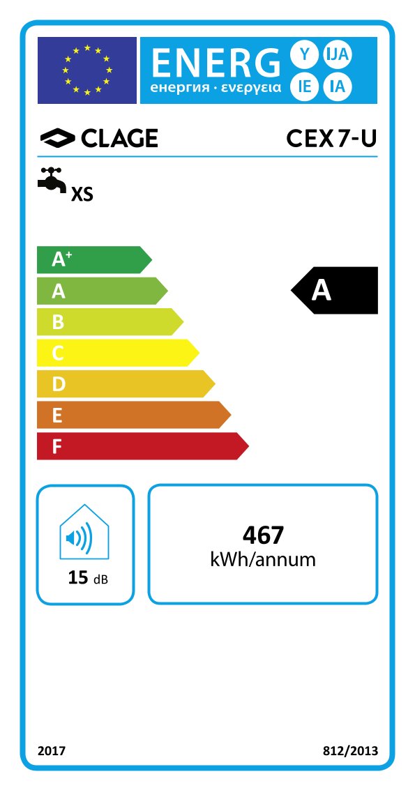 Clage E-Kompakt Durchlauferhitzer CEX7-U 6,9 kW 400 V Elektronisch