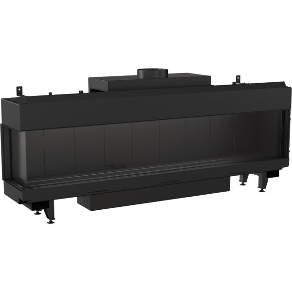 Gaskamin Kratki LEO 200 schwarz 17 kW Erdgas LPG Thermische Steuerung Kamin Heizkamin