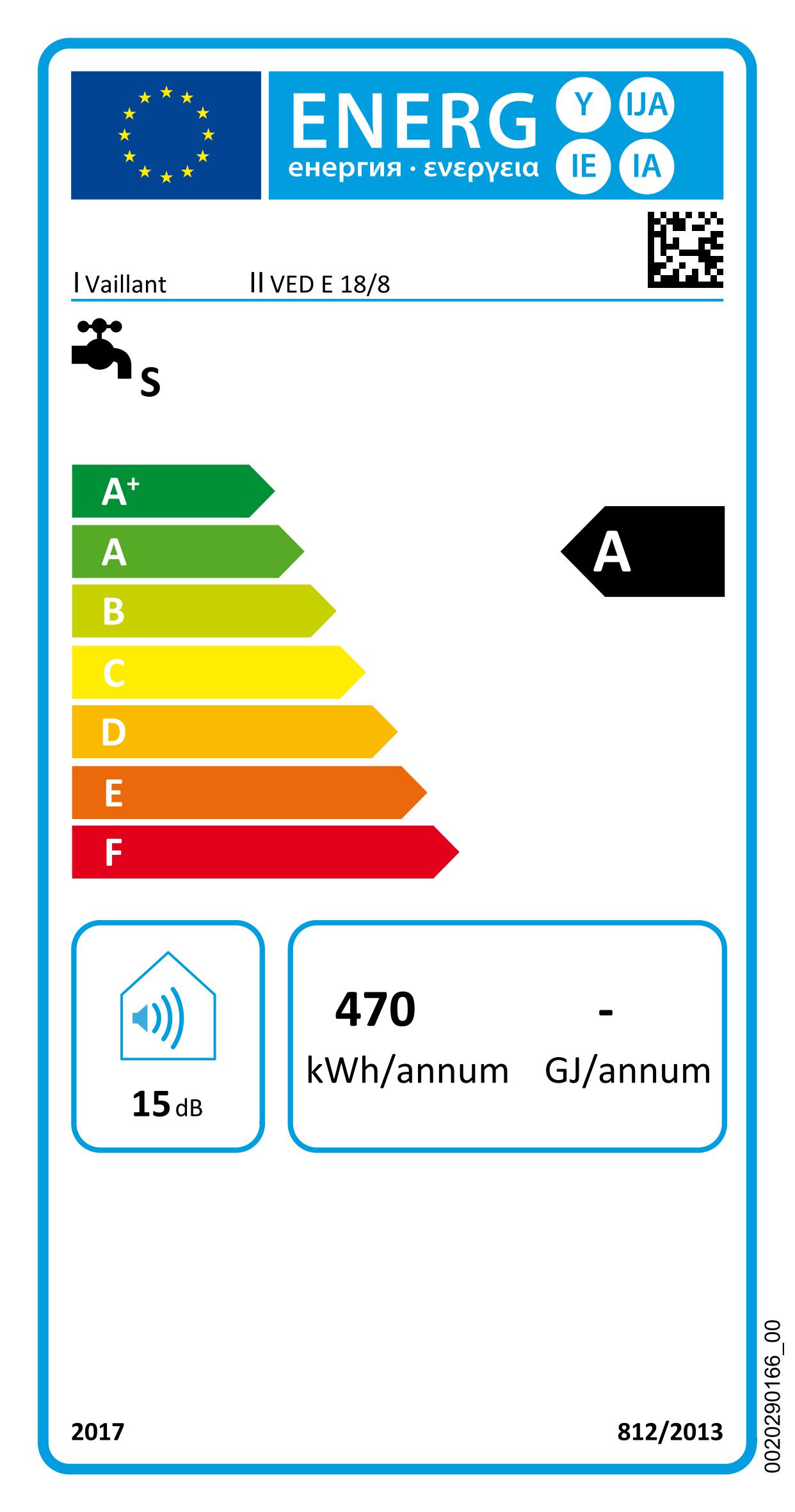 Vaillant Elektro Durchlauferhitzer VED E 18 21 24 kW / 8 electronic Erhitzer