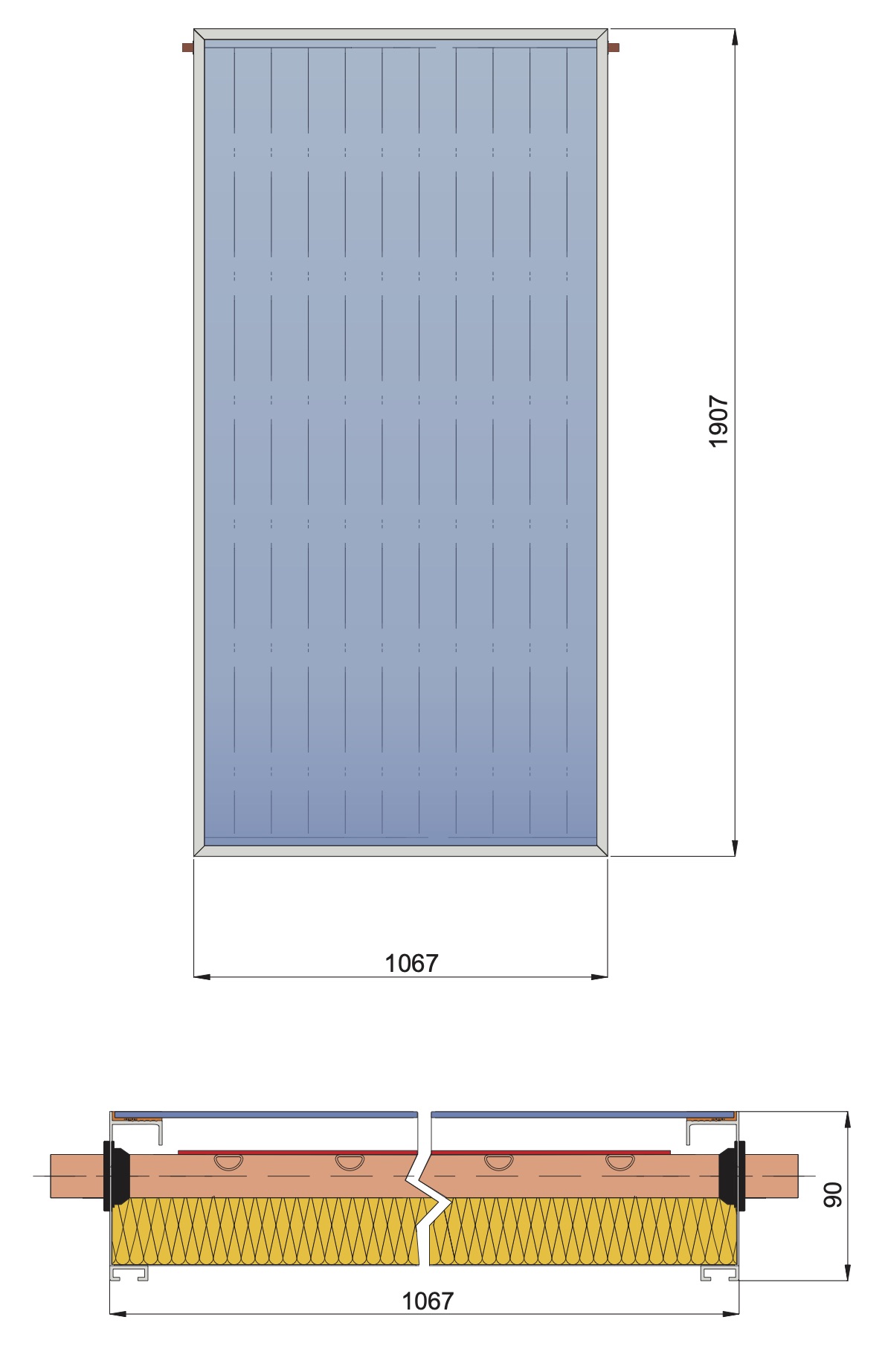 Flachkollektoren Solaranlage Solarkollektor Flachkollektor Solarplatte Solar AMX 2.0