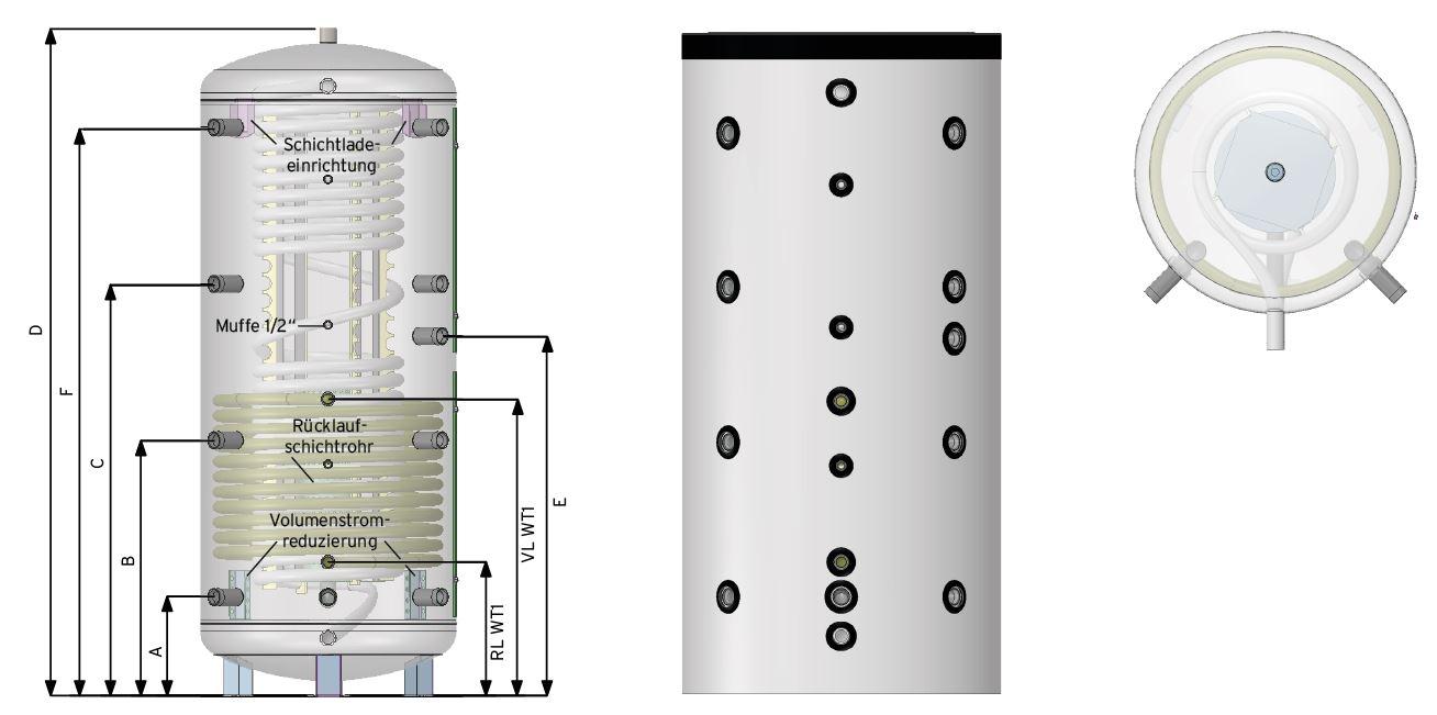 Hygienespeicher KH-S 500 Liter 1 Wärmetauscher Pufferspeicher Trinkwasserspeicher